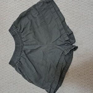 Harlow Shorts with Elastic Waist, Lightweight Cotton, Size Small, Grey 🩳